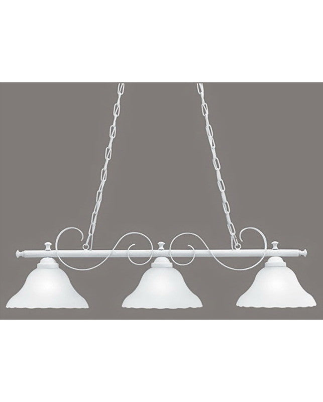 Thomas Lighting SL8243-18 Three Light Island Chandelier in Textured White Finish