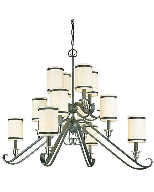 Thomas Lighting M2091-26 Avila Collection Twelve Light Chandelier in Natural Slate Finish