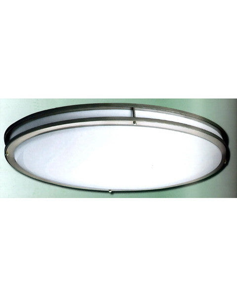 Epiphany Lighting 104788 BN Two Light Oval Energy Saving Fluorescent Flush Ceiling Mount in Brushed Nickel Finish