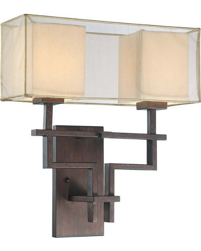 Nuvo Lighting 60-4382 Melanie Collection Two Light Wall Sconce in Corvo Bronze Finish