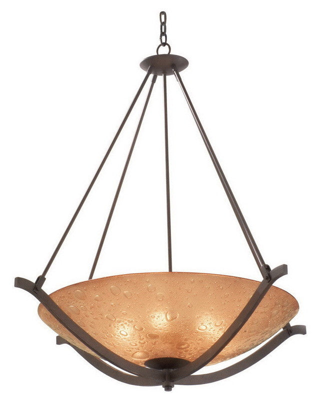 Kalco Lighting 6153 FTP Four Light Energy Efficient Fluorescent Pendant Chandelier in Tawny Port Finish