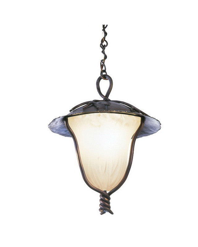 Kalco Lighting 9188 AB One Light Outdoor Exterior Hanging Pendant Lantern in Aged Bronze Finish