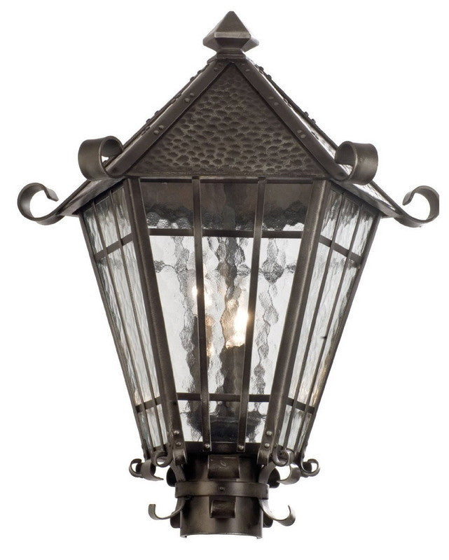 Kalco Lighting 9219 RS Three Light Outdoor Exterior Post Lantern in Rust Finish