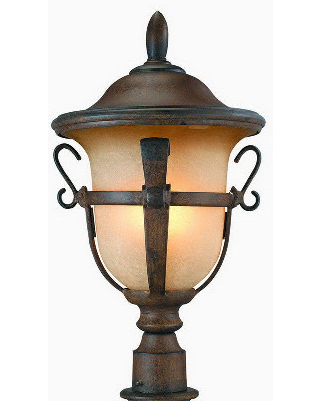 Kalco Lighting 9401 WT Three Light Outdoor Exterior Post Lantern in Walnut Finish