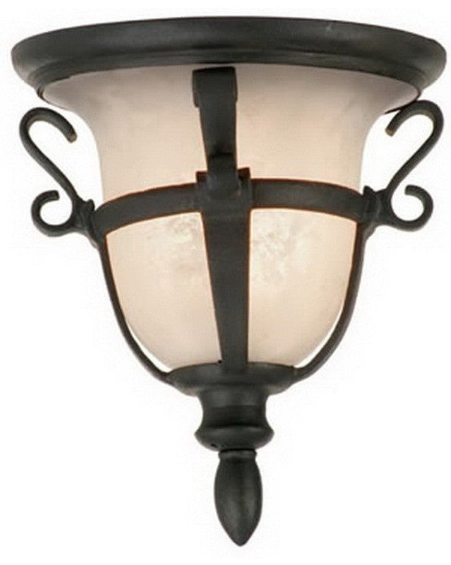 Kalco Lighting 9407 MBPL Energy Efficient Fluorescent Exterior or Interior Flush Ceiling Mount in Mayan Bronze Finish