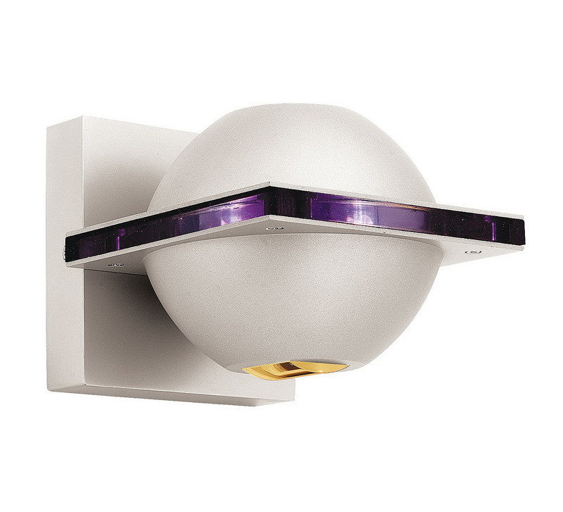 Access Lighting 62087 BS BLU Orb Collection Contemporary Wall Sconce in Brushed Steel Finish