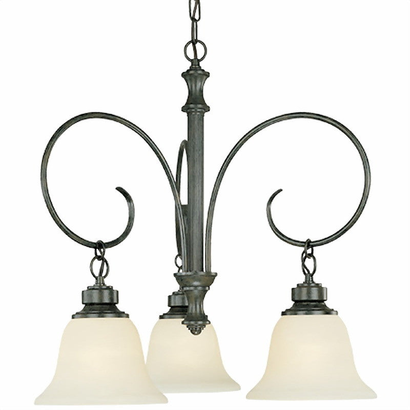 Thomas Lighting SL8828-26 Helene Collection Three Light Chandelier in Natural Slate Finish