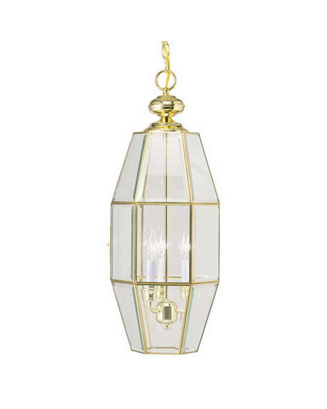 Kichler Lighting 2570 PB Three Light Pendant Chandelier in Polished Brass Finish