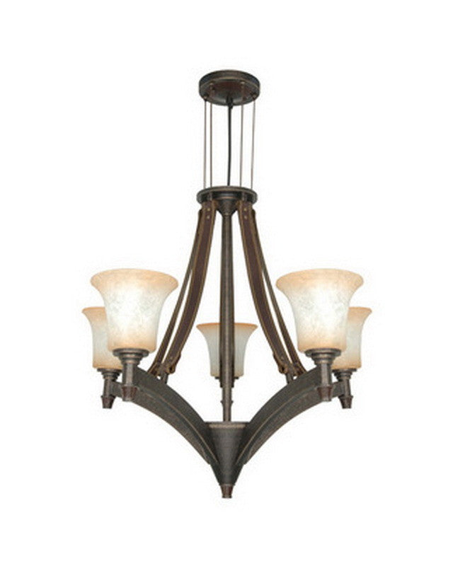 Nuvo Lighting 60-1041 Viceroy Collection Five Light Chandelier in Golden Umber Finish