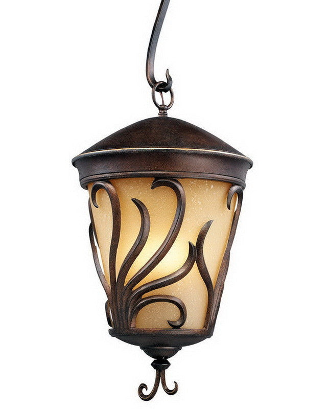 Kalco Lighting 9276 BB Three Light Outdoor Exterior Hanging Lantern in Burnished Bronze Finish