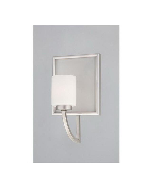 Quoizel Lighting VTMY8601 BN Vetreo Collection One Light Wall Sconce with LED Nightlight in Brushed Nickel Finish