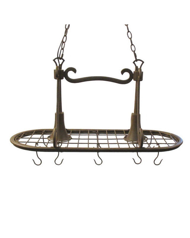 Kalco Lighting L6065 MS Two Light Pot Rack Chandelier in Moss Finish