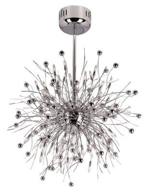 Trans Globe Lighting MDN-492 CH Forty Eight Hanging Chandelier in Polished Chrome Finish