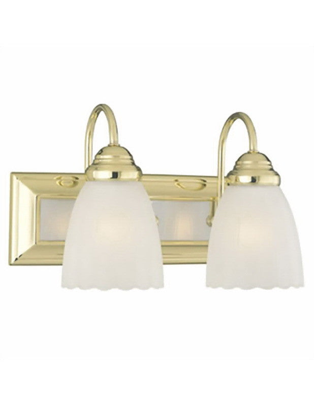 Thomas Lighting SL7622-70 Serenity Collection Two-light Bath Wall Fixture in Polished Brass and Polished Chrome Combo Finish