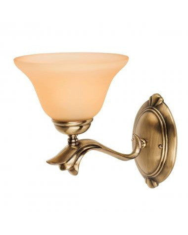 Globe Lighting 6119301 One Light Wall Sconce in Antique Brass Finish
