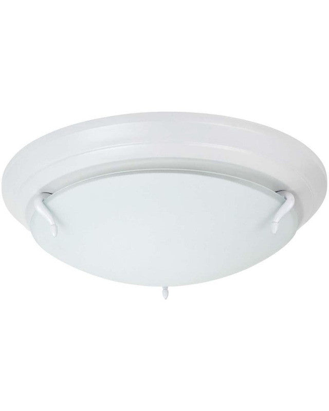 Globe Lighting 6122701 One Light Flush Ceiling in White Finish