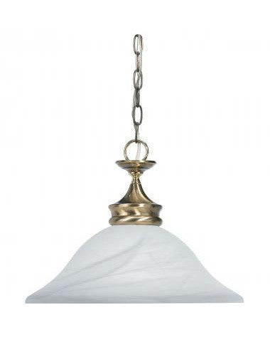 Globe Lighting 4452701 One Light Pendant in Antique Brass and Gold Finish
