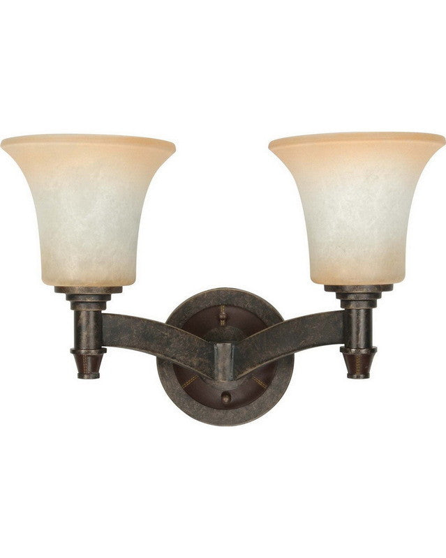 Nuvo Lighting 60-1048 Viceroy Collection Two Light Bath Vanity Wall Mount in Golden Umber Finish