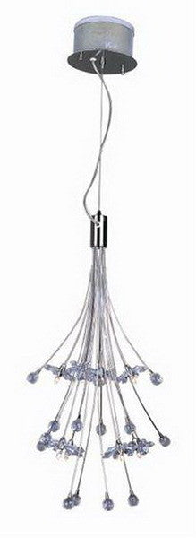 Trans Globe Lighting MDN-373 Eigh Light LINUX Crystal Flower & Ball in Polished Chrome Finish