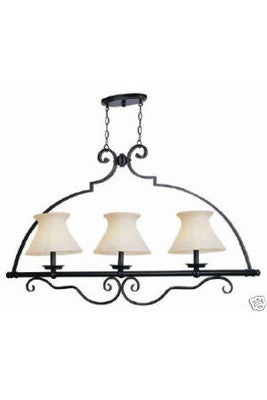 Trans Globe Lighting 6353 WBZ Mediterranean Collection Three Light Island Chandelier in Weathered Bronze Finish