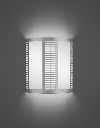 OCL Montage Collection Wall Sconce Model MG2-S1SA-2QD26-120v-Silver Metallic Energy Efficient ADA Sconce
