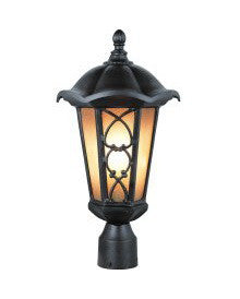 Trans Globe Lighting 5943 BRZ One Light Outdoor Post Lantern in Black Bronze Finish