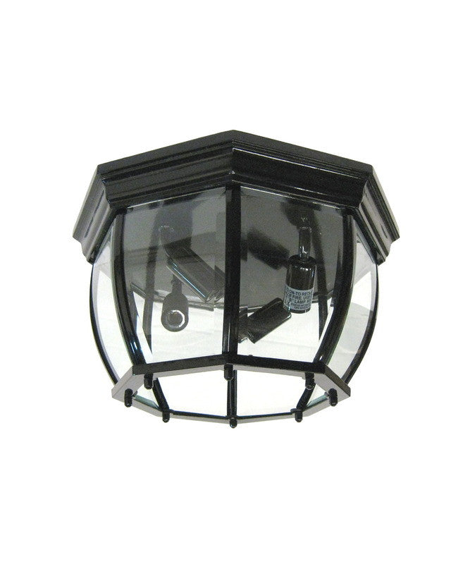 Epiphany Lighting 104874 BK Four Light Outdoor Exterior Flush Ceiling Mount in Black Finish