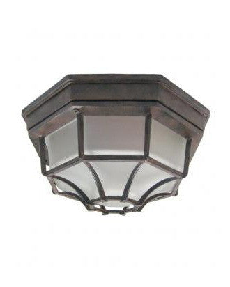 Epiphany Lighting EB460-26 CS Two Light Energy Efficient Fluorescent Cast Aluminum Outdoor Exterior Ceiling Mount in Cobblestone Finish