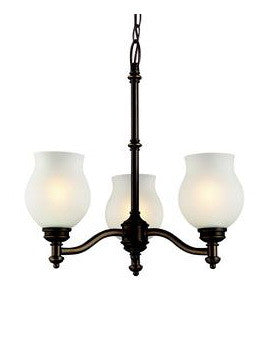 Z-Lite Lighting 301-3-OB Three Light Chandelier in Oil Rubbed Bronze Finish