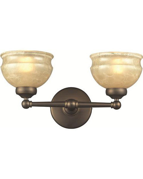 Z-Lite Lighting 305-2V Two Light Bath Vanity Wall Fixture in Olde Bronze Finish