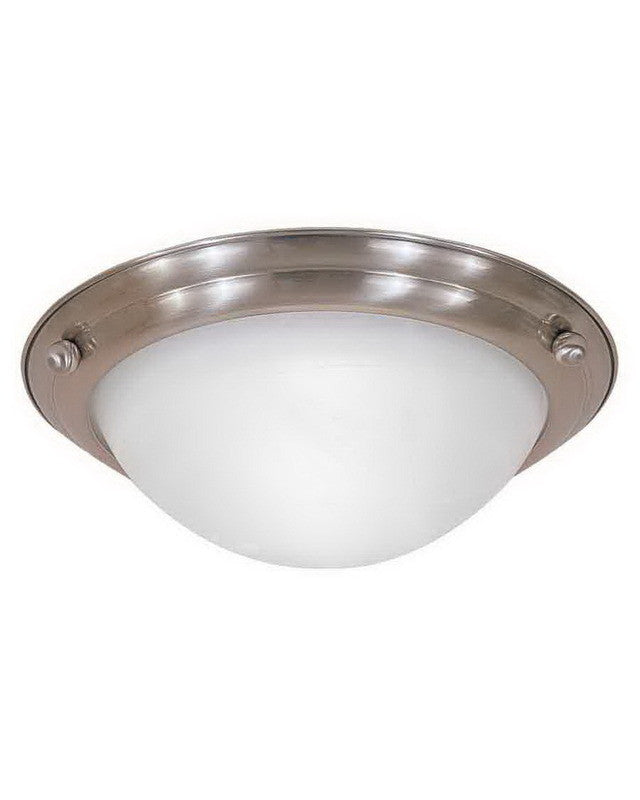 International Lighting E8429-53 One Light Energy Efficient Fluorescent Flush Ceiling in Brushed Nickel Finish