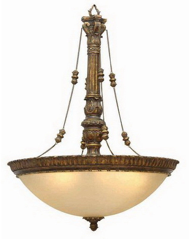 International Lighting LI2468 MG Six Light Pendant Chandelier in Moroccan Gold Finish