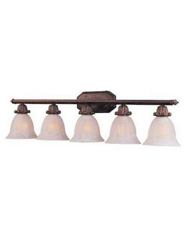 International Lighting 24512-02 Five Light Bath Vanity Wall in Artisan Bronze Finish