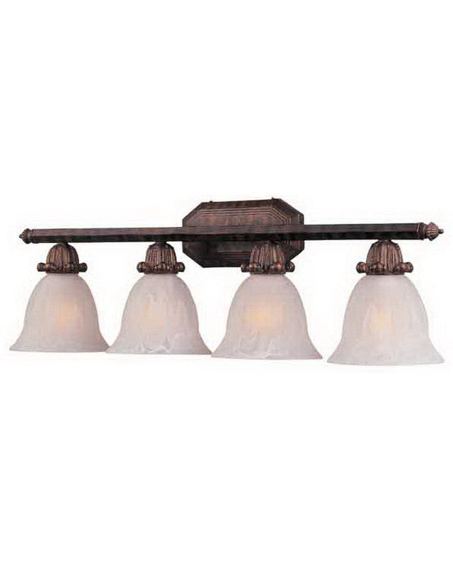 International Lighting 24511-02 Four Light Bath Vanity Wall in Artisan Bronze Finish