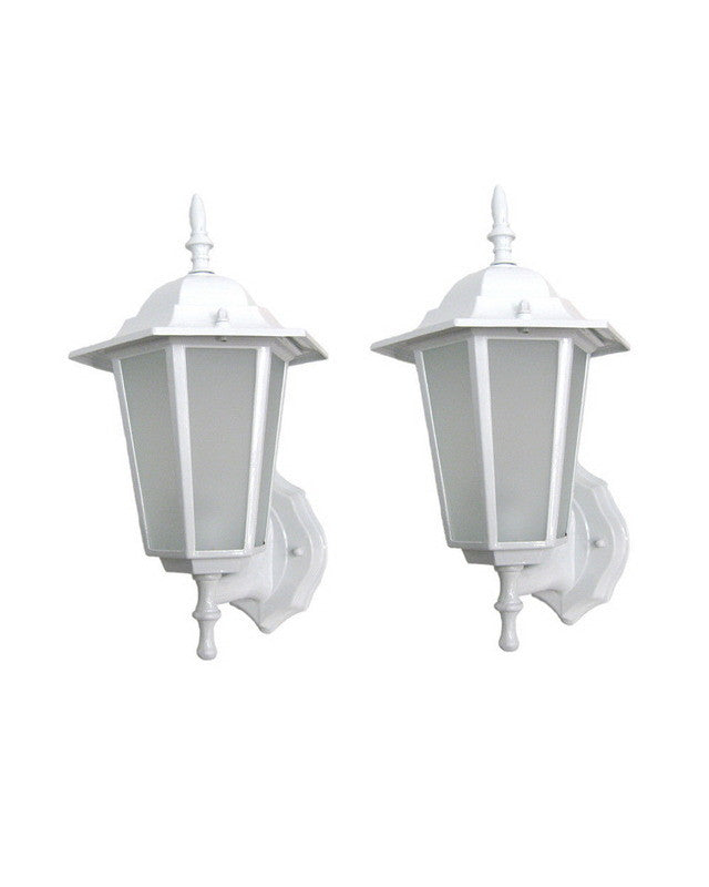 Epiphany Lighting EB464-13WH TWO PACK Exterior Outdoor Energy Efficient Wall Lantern in White Finish