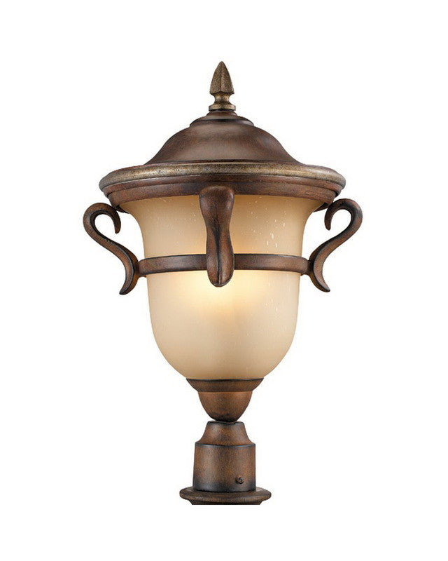 Kalco Lighting 9383 GG Three Light Outdoor Exterior Post Lantern in Golden Grain Finish