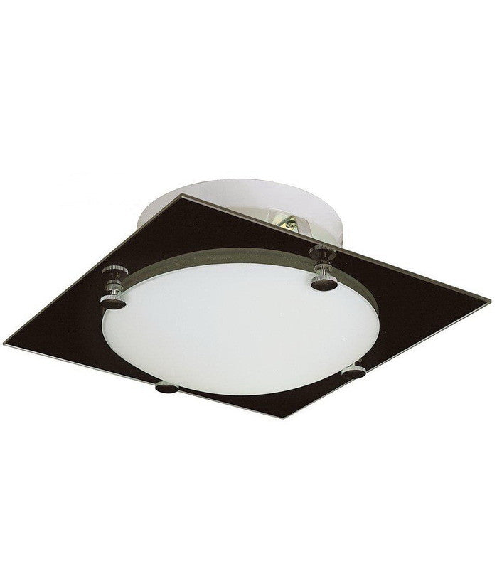 Trans Globe Lighting 59022 Contemporay Three Light Semi Flush Energy Efficient Fluorescent Ceiling Light in White Finish