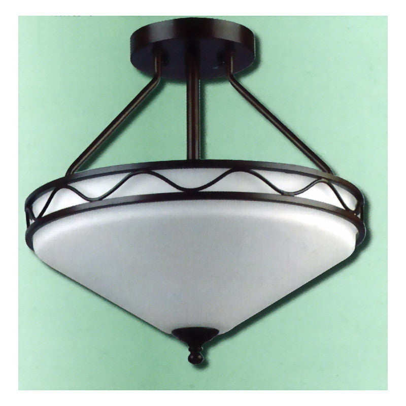 Epiphany Lighting 100330 ORB Semi Flush Ceiling Mount in Oil Rubbed Bronze Finish