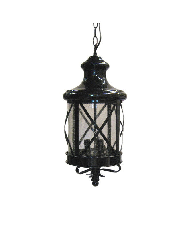 Epiphany Lighting 104904 BK Three Light Hanging Outdoor Exterior in Black Finish