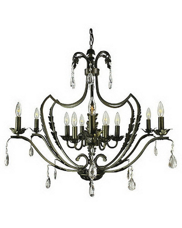 Trans Globe Lighting 9448 BB Twelve Light Chandelier in Black Bronze Finish