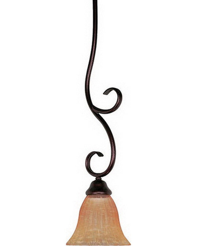 Nuvo Lighting 60-8622 Moulan Collection One Light Energy Saving Fluorescent Mini Pendant in Copper Bronze Finish