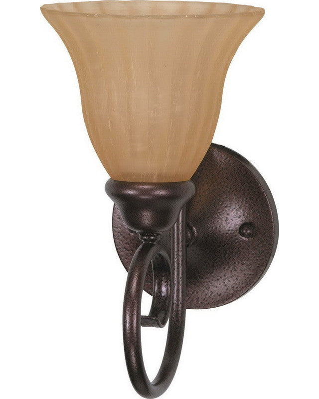 Nuvo Lighting 60-8624 Moulan Collection One Light Energy Saving Fluorescent Wall Sconce in Copper Bronze Finish