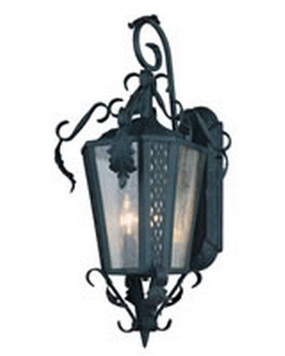 Trans Globe Lighting 5183 BK Three Light Outdoor Wall Lantern in Black Finish