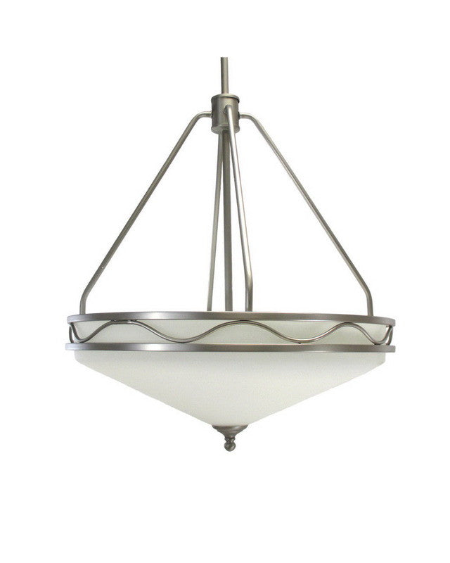 Epiphany Lighting 100332 BN Four Light Hanging Pendant Chandelier in Brushed Nickel Finish