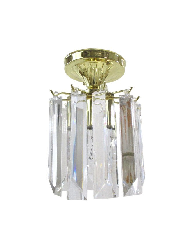 Angelo Lighting 67668pb One Light Ceiling Lucite Acrylic Flush Mount In Polished Brass Finish