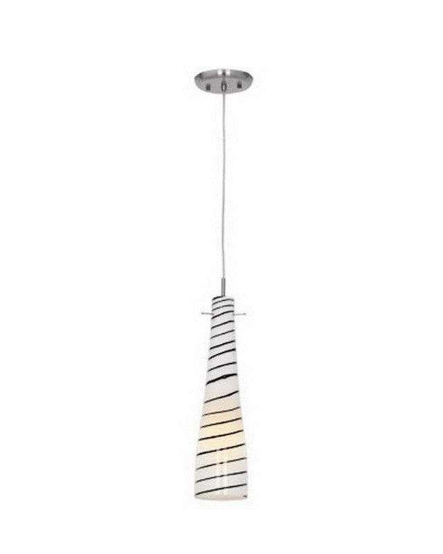 Access Lighting 50563 BS-BLW One Light Hanging Mini Pendant in Brushed Steel Finish