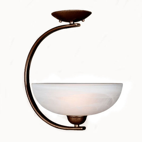 Access Lighting 26005 RU Aspire Contemporary Semi Flush Mount Ceiling Fixture in Rust Finish