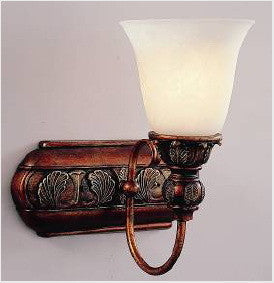 Trans Globe Lighting 7251 CLC One Light Wall Sconce in Colonial Copper Finish with Marbleized Glass