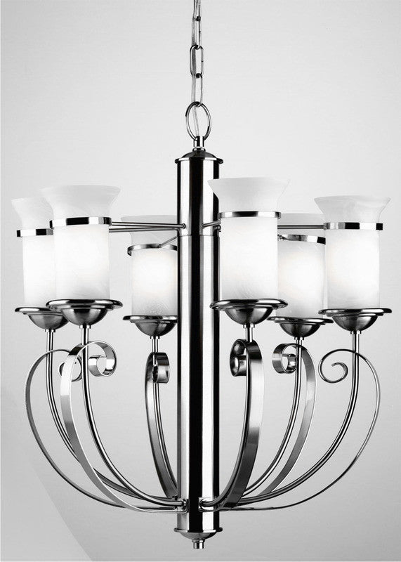 Forecast Lighting F1640-65 Chandelier Six Light in Silver Rust Finish