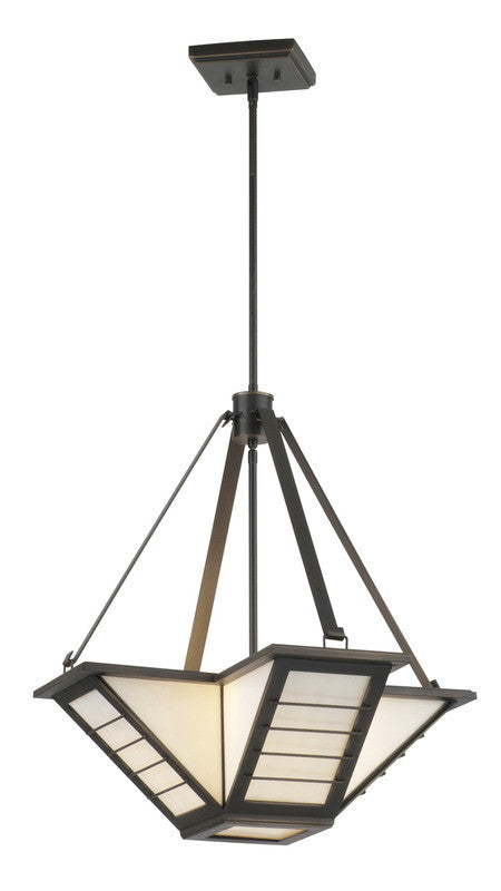 Forecast Lighting F1652-50 Aspen Collection Four Light Chandelier in Bronze Patina Finish